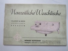 Dresden ,Villeroy & Boch , Prospekt ,Katalog. Steingut, Waschtische