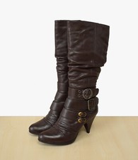 Braune Bronx High-Heel Stiefel