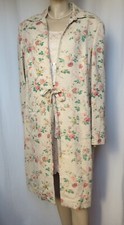 Laura Ashley Mantel 44 creme rosa geblümt Leinen Baumwolle Hochzeit Sommer