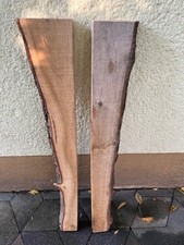 2x Baumscheibe, Brett, Bohle rustikal unbesäumt Eiche Handwerk Massivholz