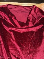 Edles Samt Tshirt Weinrot Mit Silber Glitzer Gr. 42