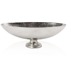 Boho Deko Schale Silber Tisch Deko Dekoschale Silber Flur Deko Obstschale Silber