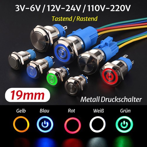 19mm metall druckschalter - Ø,