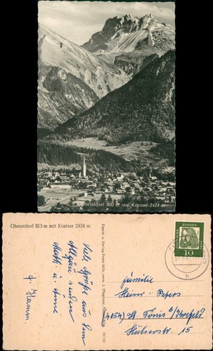 Ansichtskarte oberstdorf - ansichtskarte,