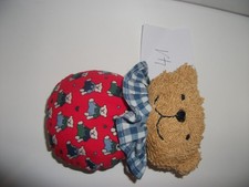 Sigikid Bär rot Bärenmuster Rassel 15 cm  Auktion 41