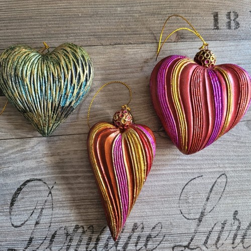 Glitzer herzen ornament - herzen,