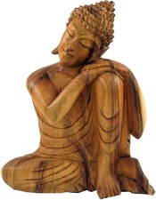 Sitzender Buddha, Holzbuddha