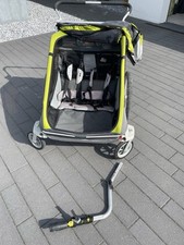 Thule Chariot cougar 2 grün Fahrradanhänger Geschwisterwagen