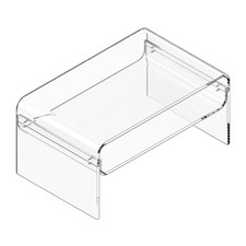 Uimoso Moderner Couchtisch aus Acryl mit Ablagefläche, transparent