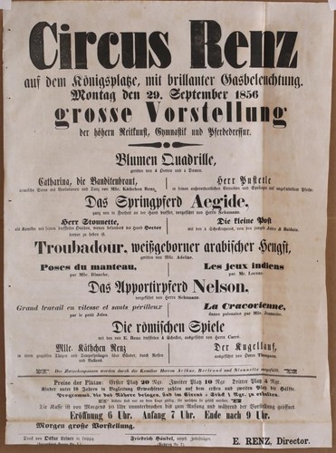 1856 circus renz grosse - 1856, renz.
