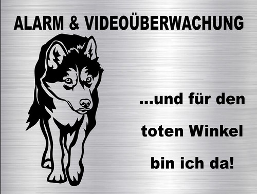 Siberian husky hundewarnschild - siberian,