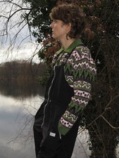 ZK Wollpullover Strickpullover Skipullover Kragen 60s TRUE VINTAGE sweater Wolle