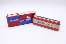 M. Hohner Harmonika Mundharmonika Echo Elite Vintage Made in Germany in Etui