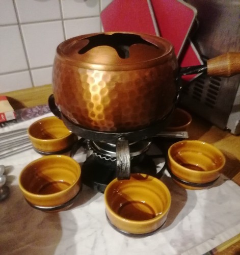 Fondue set kupfer - fondue,