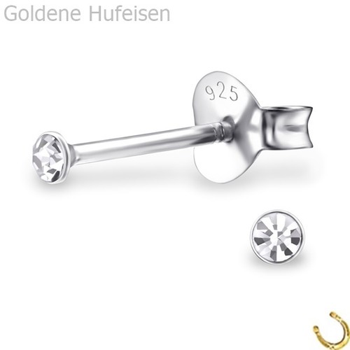 Mini kristall ohrstecker 925 - ohrstecker,