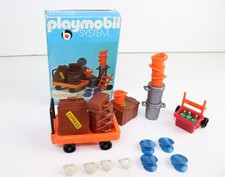Playmobil 3206 System Bahnhof Bahnsteig Gepäck 100% komplett mit Karton