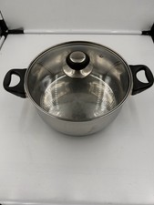 ELO Edelstahl Topf Ø 24 cm Groß Profi Kochtopf mit Glasdeckel Küche Kochen SALE%