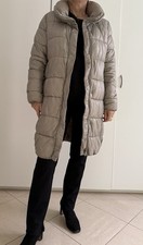 Ganz leichter Steppmantel, schlicht, beige, AMISU, knielang, Gr. 40