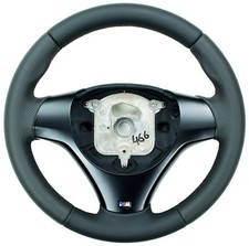 Leder Lenkrad für BMW E81 E82 E87 E88 E90 E91 E92 E93 M neu bezogen schwarz Naht