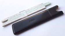 Rechenschieber/ Lineal Werbung AEG Nestler Original Etui aus Leder N726