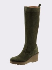 Leder Stiefel grün 37 Damen