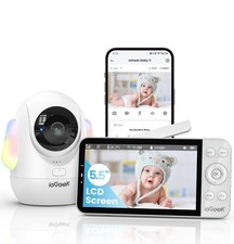 ieGeek | PTZ Babyphone mit Kamera, 5,5 Zoll WLAN Video babyfone,Weinen/Bewegungs