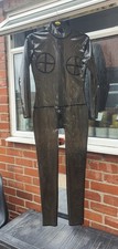 Latex Catsuit Transparent Smokey Black Schwarz Semi-Transparent M Medium Gummi