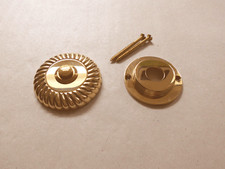 Tür Klingel Messing NEU verdeckt verschraubt Klingelplatte Aufputz Landhaus