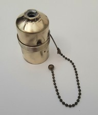 E 27 Messingfassung, Metallfassung, Lampenfassung mit Zugschaltung