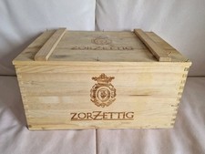 Weinkiste ZORZETTIG Holzdeckel Seitenteile Weinschilder Wein DEKO