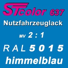 1,5 kg 2K HS Autolack VOC 2:1 RAL 5015 himmelblau NFZ LKW Lack Set mit Härter