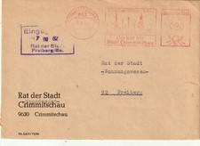 DDR, Brief mit Freistempel