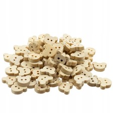 Holzknöpfe Teddybären