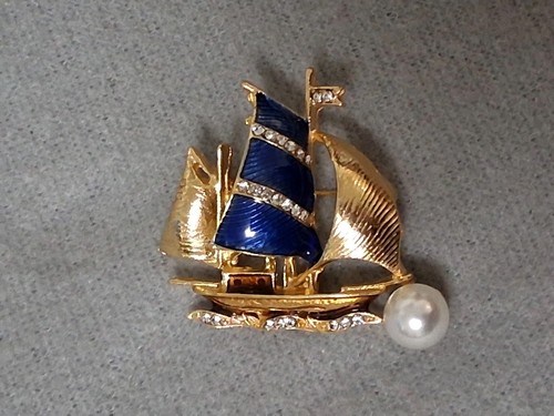 Schmuck brosche emaille strass - schmuck,
