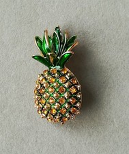 Ananas Brosche Sommer Obst Exotische Tropische Früchte 80er Style Damen Schmuck