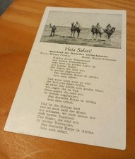 Alte Antike Liedpostkarte AK, Heia Safari Marschlied, MGH Franke Verlag