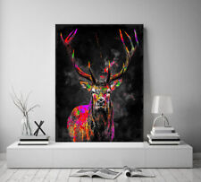 ACRYLGLAS WANDBILD HIRSCH NATUR KUNSTDRUCK GLAS BILDER TIER ABSTRAKT POSTER XXL