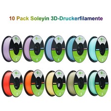 [10 Pack] Creality Soleyin 3D-Drucker Filament frische Farbe für Heimwerker