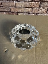 Orrefors Himbeere Kerzenhalter  Bubble glas Windlicht Teelicht signiert Bubble