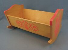 Alte Art Deco Vintage Holz Puppenwiege Puppenbett Wiege Holz Spielzeug 1940 1950