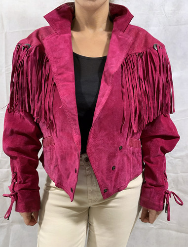 Damen fransen wildlederjacke - damen,