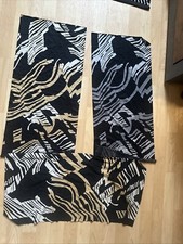 Stoffreste, schwarz-braun-beige, 3 Stück, 0,67 m x 0,31 m, Stoffreste Stoff