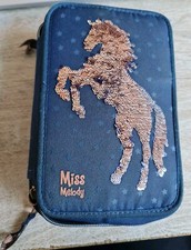 Depesche Miss Melody 3-fach Federtasche mit Buntstiften - Pferde-Motiv (12022)