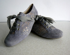 Semler Schnürschuhe Schnürer Leder Luftpolster Gr.6,5 (40) in Blau Tonneu wert