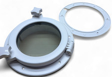 Bootsfenster rund mit Acrylglas | Ø 16 cm | Weiß | Bullauge für Yacht, Caravan,