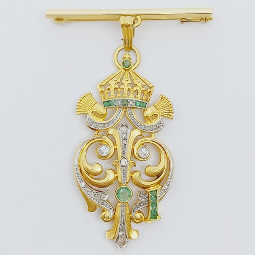 Anhänger brosche 585 mit - anhänger/brosche,