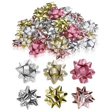 Wilhelm Sell 60x Geschenkschleife selbstklebend - 5 x 2 cm bunte Schleifen