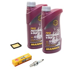 Wartungspaket 2L Öl für Honda CBR 125 R CBR125 2004-2019 + Ölsieb + Zündkerze