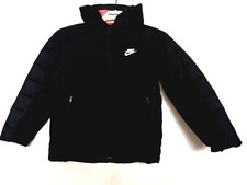 Nike kinder Jacke,Nike Padded Mädchen kinder Jacke Schwarz Kapuze Synthetic Fill