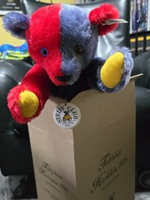Steiff Club, "Teddybär Harlekin 1925" 2000 mit Zertifikat, Clubmagazinen+Flyern 